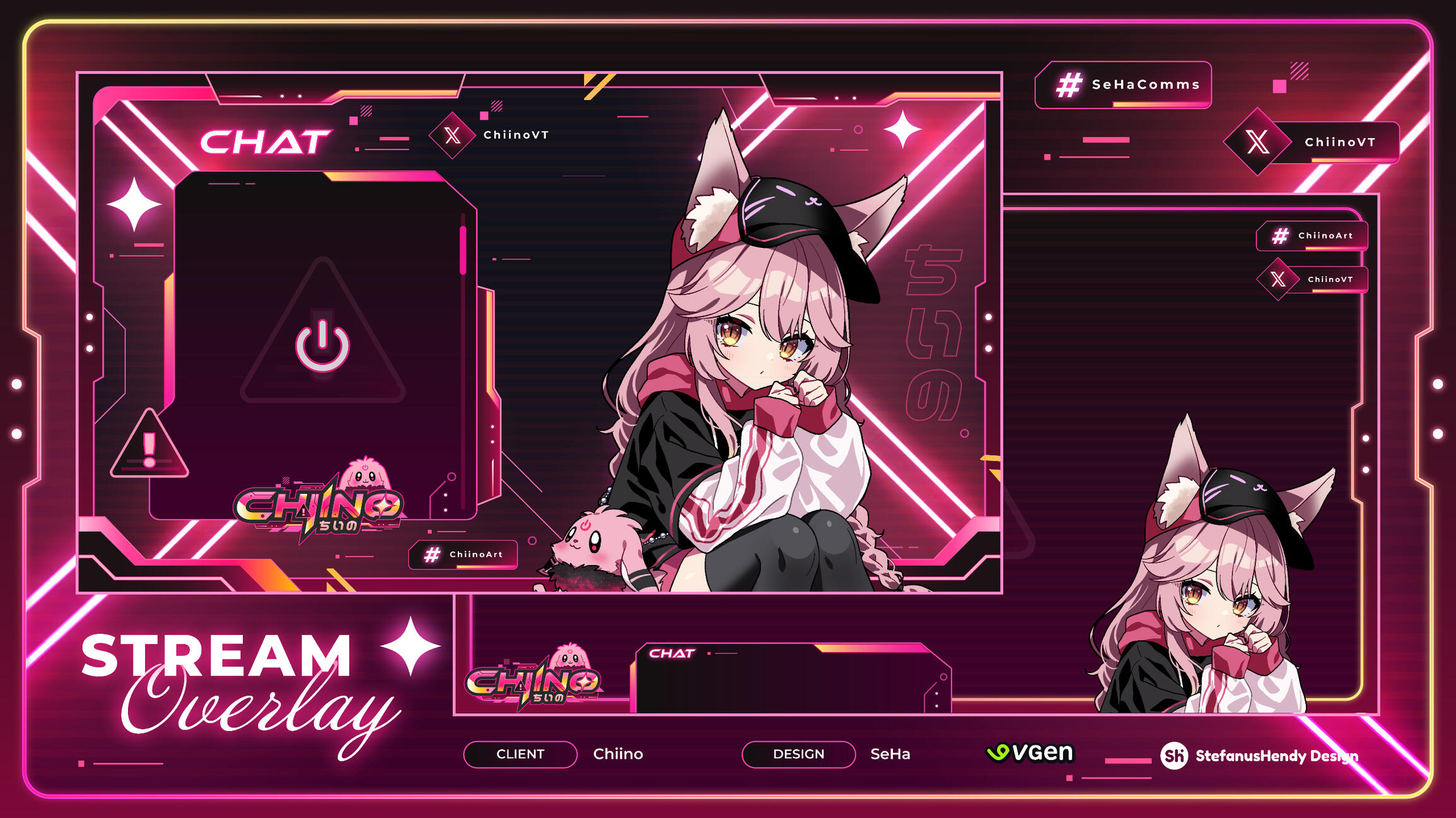 Chiino Vtuber Stream Overlay Chiino Vtuber Stream Overlay
