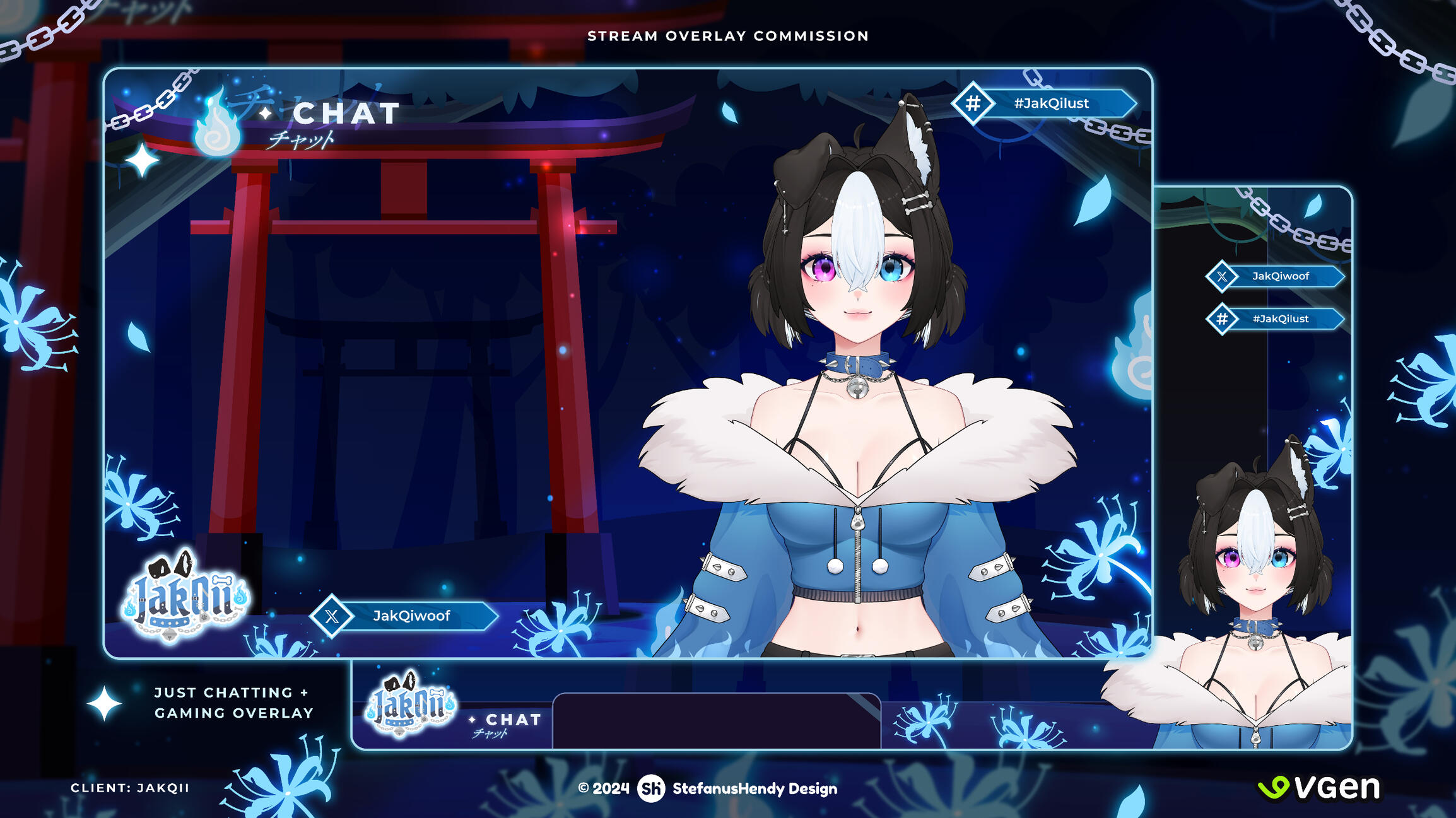 Jakqii Vtuber Stream Overlay