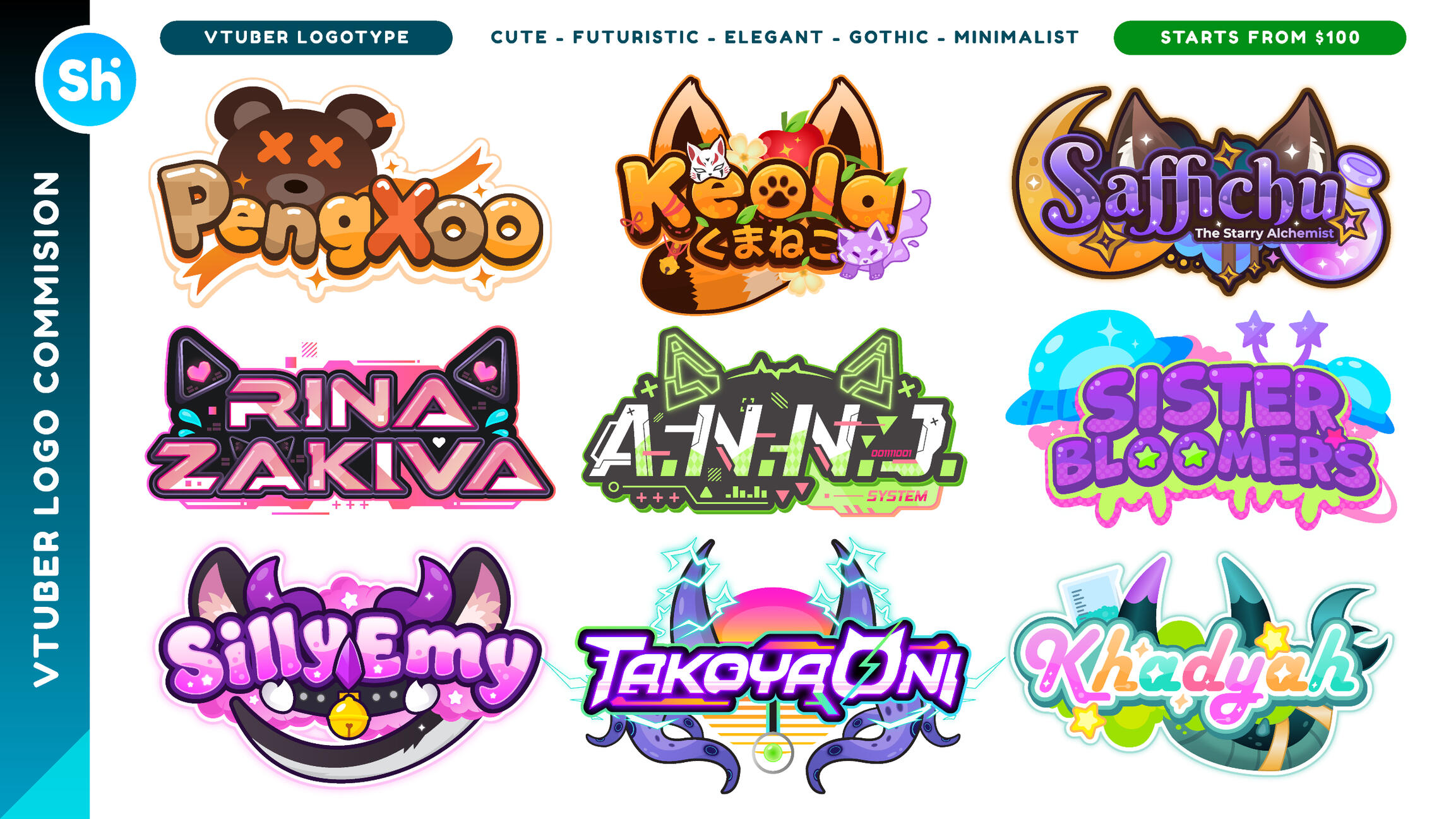 Vtuber Logo Showcase 1