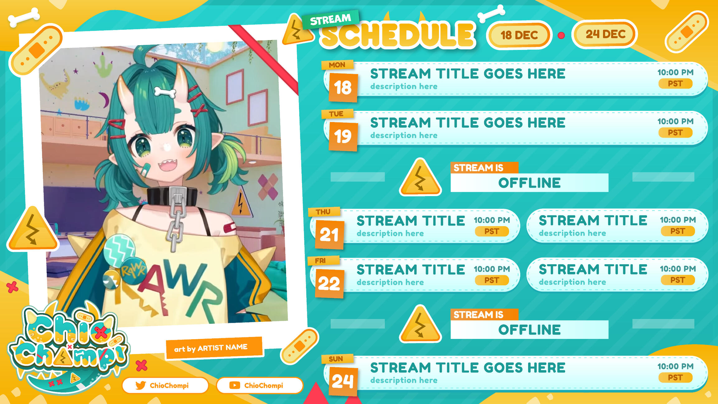 Chio Chompi PixelLinkEN Vtuber Stream Schedule