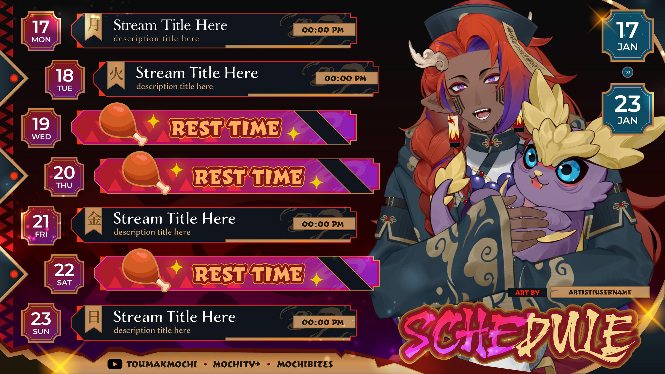 ToumaKMochi Vtuber Stream Schedule ToumaKMochi Vtuber Stream Schedule