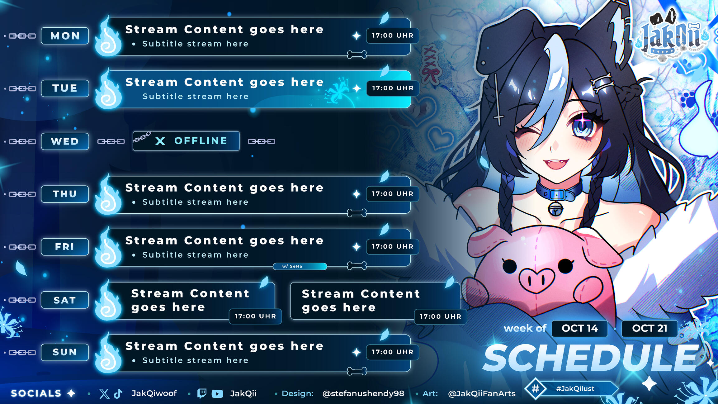 Jakqii Vtuber Stream Schedule